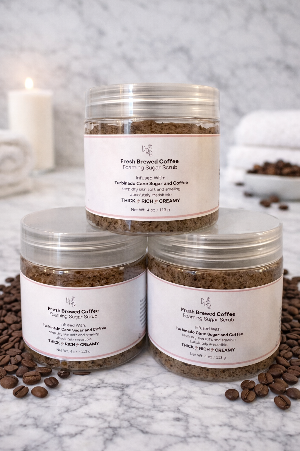 Fresh Brewed Coffee Foaming Sugar Scrub